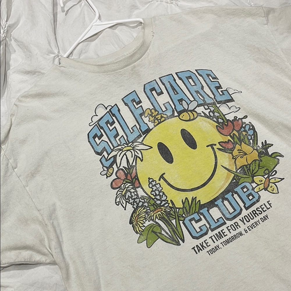 Oversized Self Care Club Graphic Tee